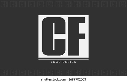 Initial letter logo CF or FC logo template
