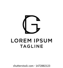 initial letter logo CG, GC, logo template