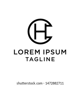 initial letter logo CH, HC, logo template