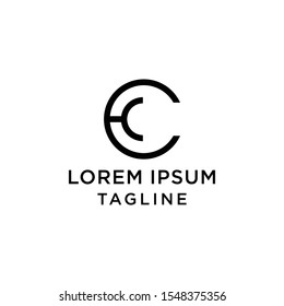 initial letter logo CH, HC logo template