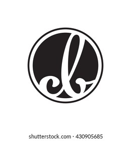 initial letter logo circle with ring cb