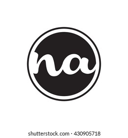 initial letter logo circle with ring na