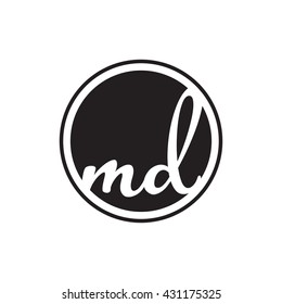 initial letter logo circle with ring