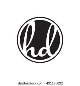 initial letter logo circle with ring