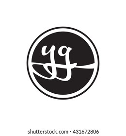 initial letter logo circle with ring