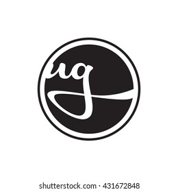 initial letter logo circle with ring