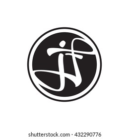 initial letter logo circle with ring