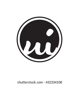 initial letter logo circle with ring