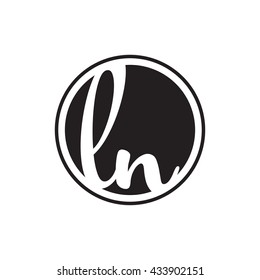 initial letter logo circle with ring