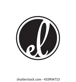 initial letter logo circle with ring