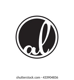initial letter logo circle with ring