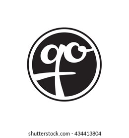 initial letter logo circle with ring