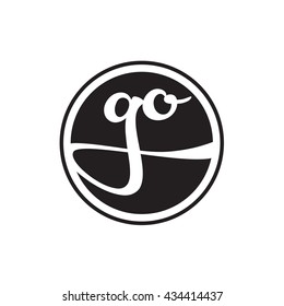 initial letter logo circle with ring