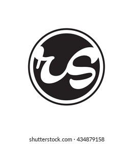 initial letter logo circle with ring