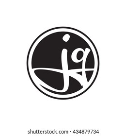 initial letter logo circle with ring
