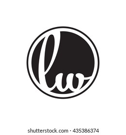 initial letter logo circle with ring