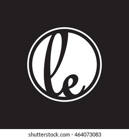 initial letter logo circle with ring white