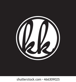 initial letter logo circle with ring white