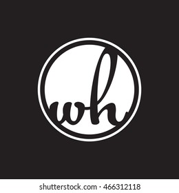 initial letter logo circle with ring white
