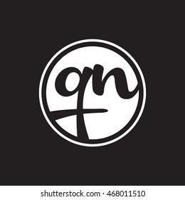 initial letter logo circle with ring white color