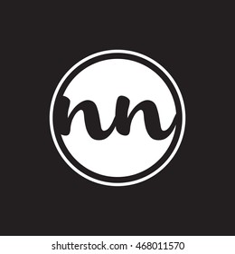initial letter logo circle with ring white color