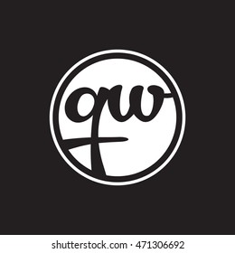 initial letter logo circle with ring white color