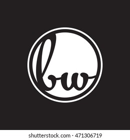 initial letter logo circle with ring white color