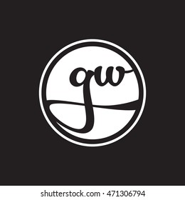 initial letter logo circle with ring white color