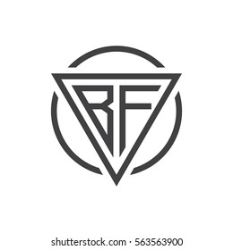 initial letter logo circle triangle black