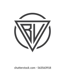 initial letter logo circle triangle black