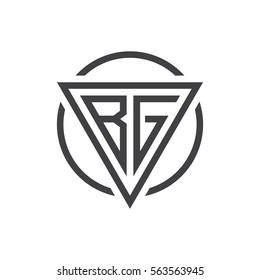 initial letter logo circle triangle black