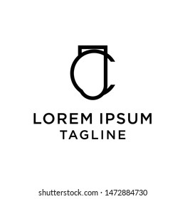 initial letter logo CJ, JC, logo template