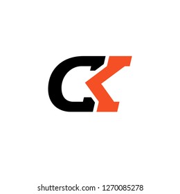 initial letter logo CK, logo template