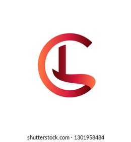 Initial letter logo CL, logo template