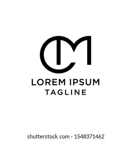 initial letter logo CM, MC logo template