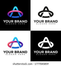 initial letter A logo collection for your brand vector template