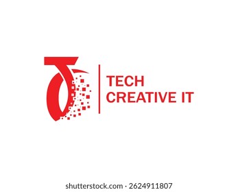 Initial letter IT logo with colorful, combination logo design for creative industry, web, business and company. - Vector