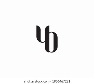Initial letter logo, combining letter and number, B and 4, black