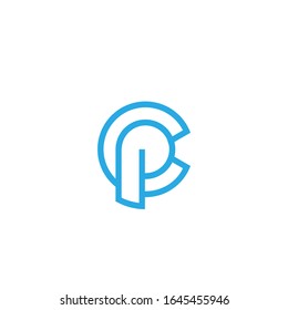 initial letter logo CP  inside C rounded lowercase 