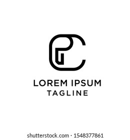 initial letter logo CP, PC logo template 