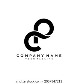 initial letter logo CP, PC, template logo design vector