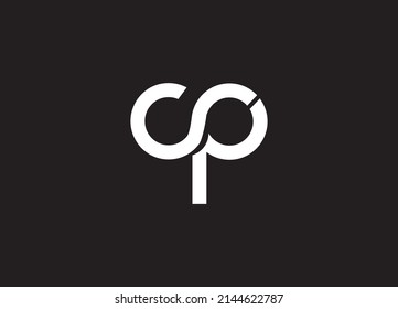 initial letter logo CP, PC, template logo design vector