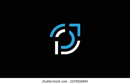  initial letter logo CP, PC, template logo design vector 