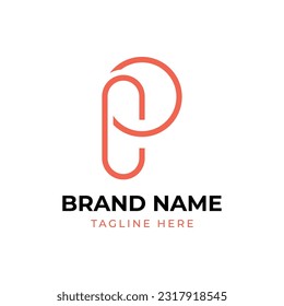 initial letter logo CP, PC, template logo design vector