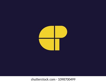 initial letter logo CP, logo template