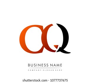 initial letter logo CQ colored red and black, Vector logo design template elements for your business or company identity