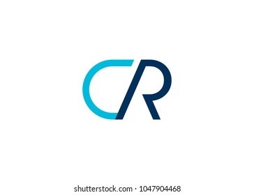 initial letter logo cr, rc, logo template