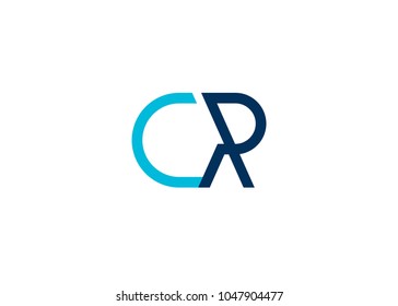 initial letter logo cr, rc, logo template
