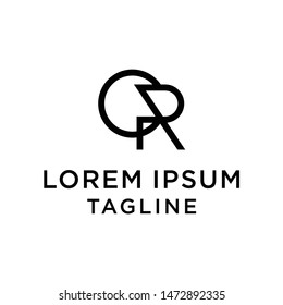 initial letter logo CR, RC, logo template