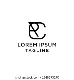 initial letter logo CR, RC logo template